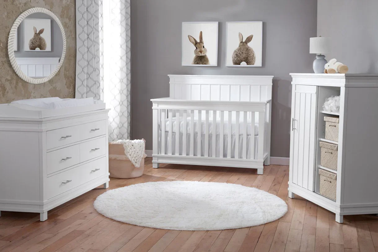 Bella Vita Prato Convertible Crib + Double Dresser + Night Stand | FLOOR MODEL - Image 5