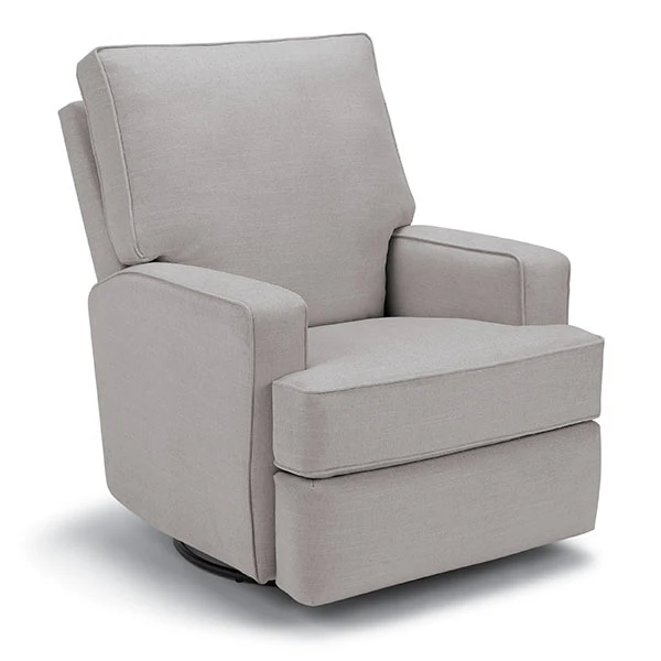 Best Chairs- Ellie Swivel Glider Recliner- Simply White (21787) - Image 6