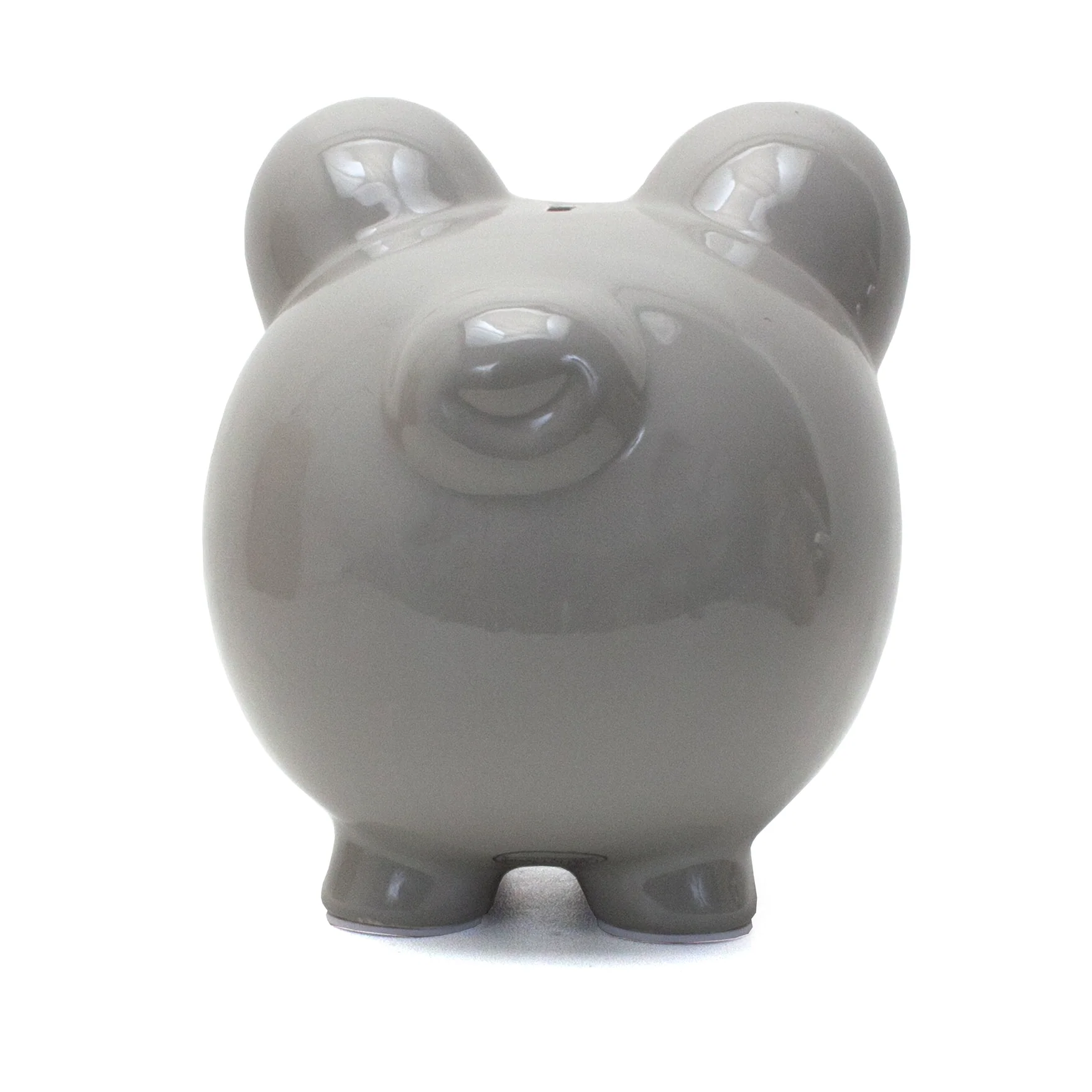 Gray Ceramic Big Ear Pig Bank - Image 3
