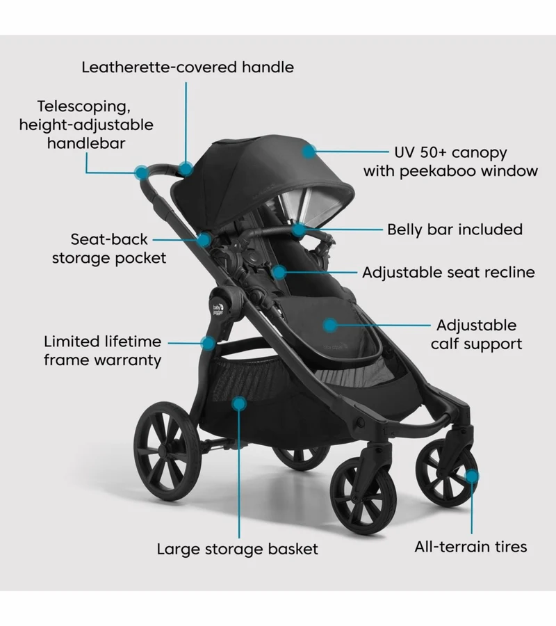 Baby Jogger City Select 2 Convertible Single to Double Stroller - Eco - Image 4
