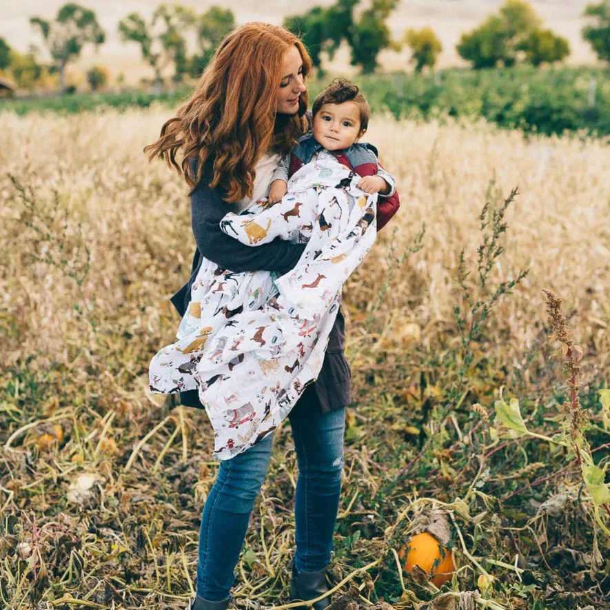 Little Unicorn Cotton Muslin Swaddle - Woof - Image 3