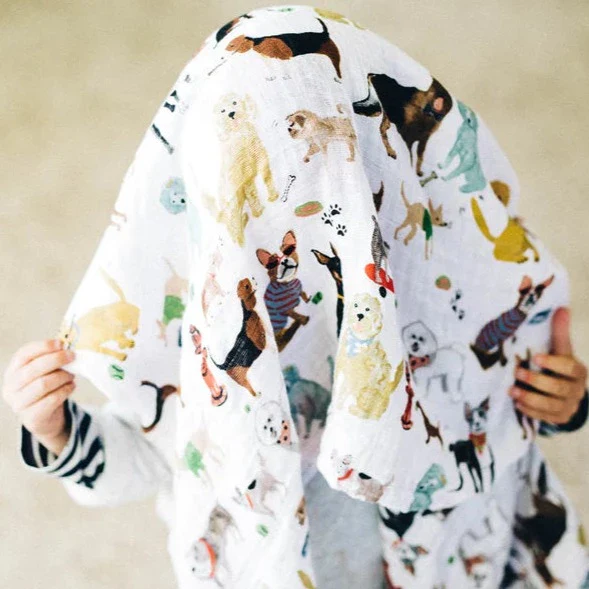 Little Unicorn Cotton Muslin Swaddle - Woof - Image 4