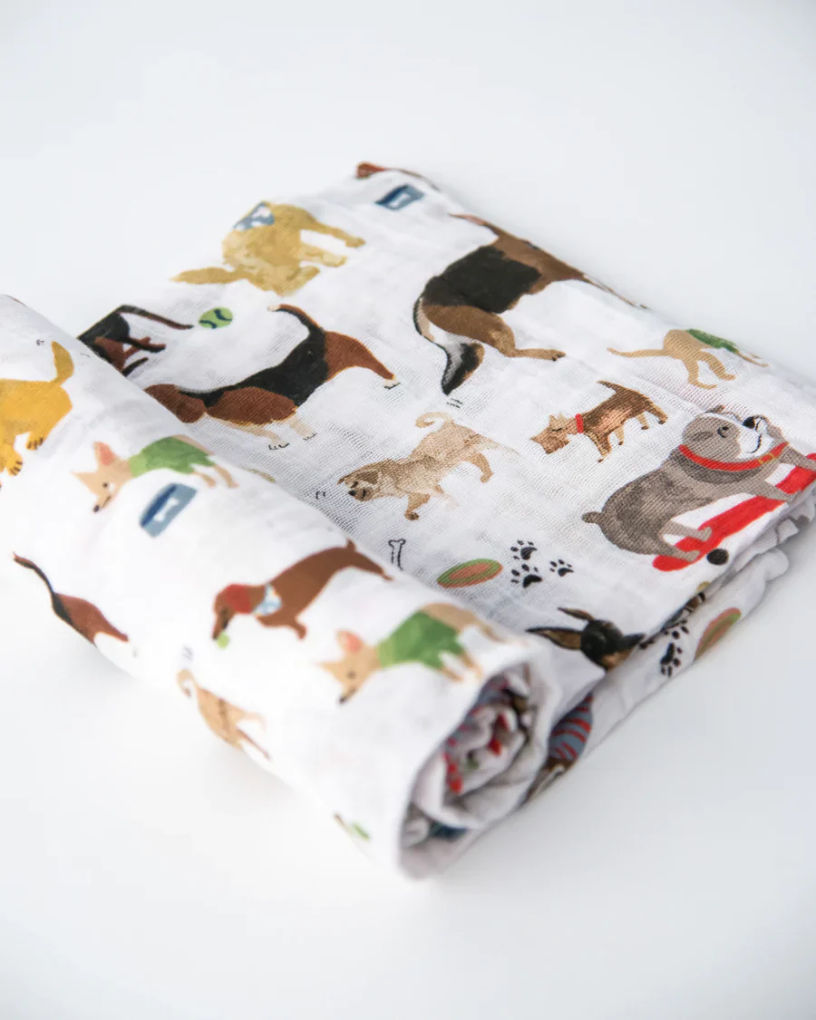 Little Unicorn Cotton Muslin Swaddle - Woof - Image 5