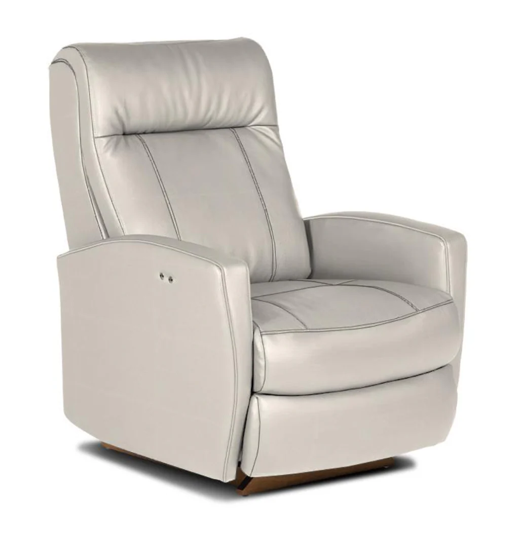 Best Chairs Graham Leather Swivel Glider Recliner - Image 10