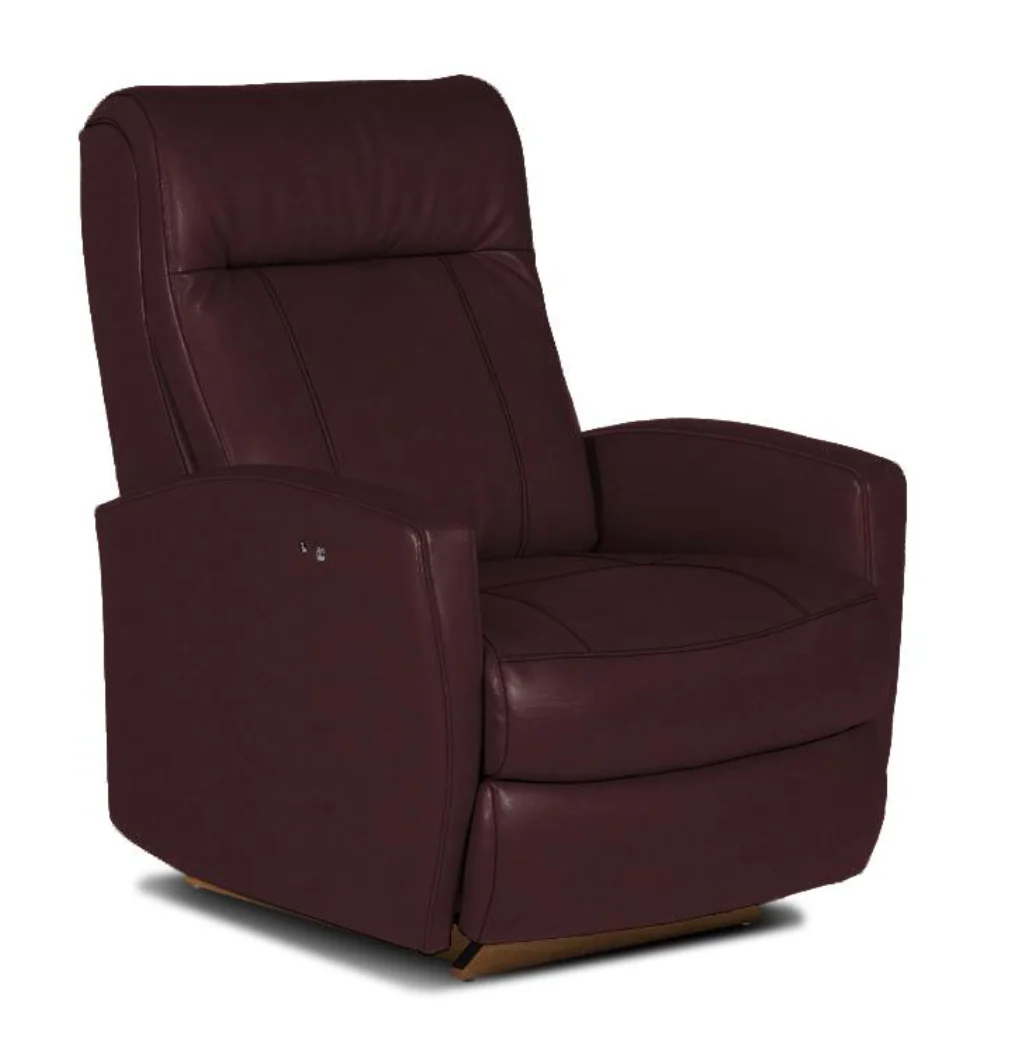 Best Chairs Graham Leather Swivel Glider Recliner - Image 11