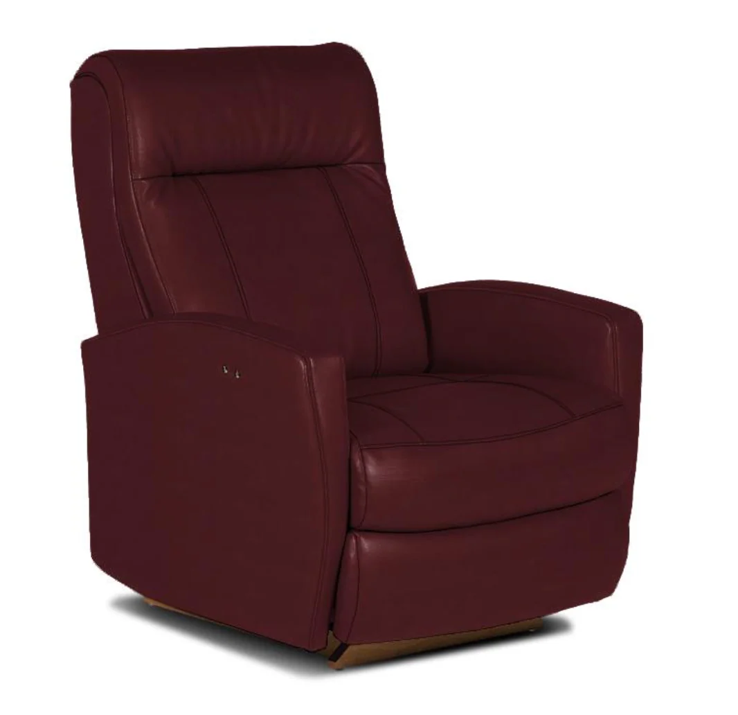 Best Chairs Graham Leather Swivel Glider Recliner - Image 12