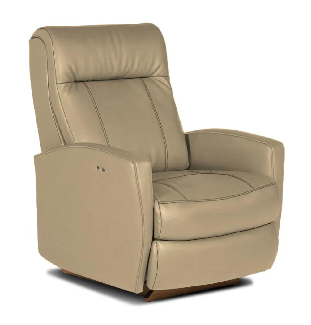Best Chairs Graham Leather Swivel Glider Recliner - Image 13
