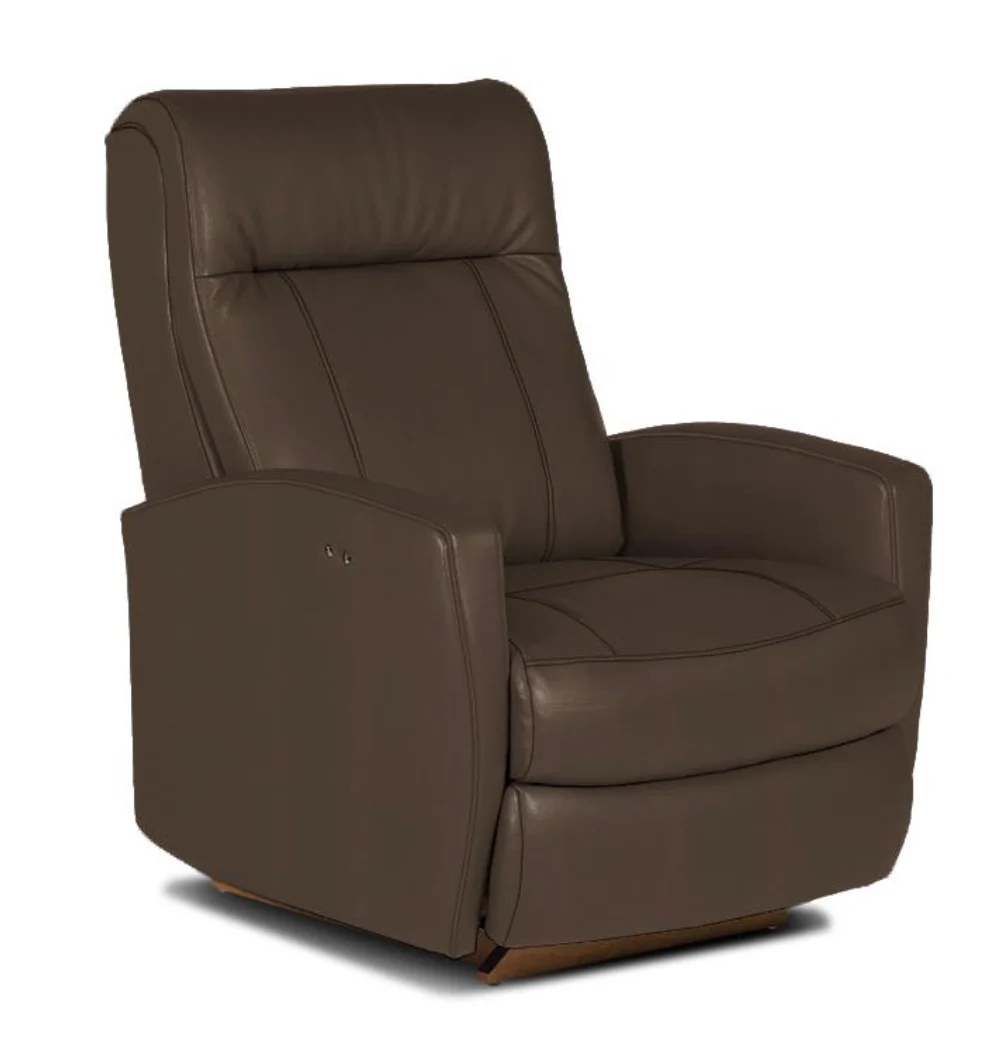 Best Chairs Graham Leather Swivel Glider Recliner - Image 14