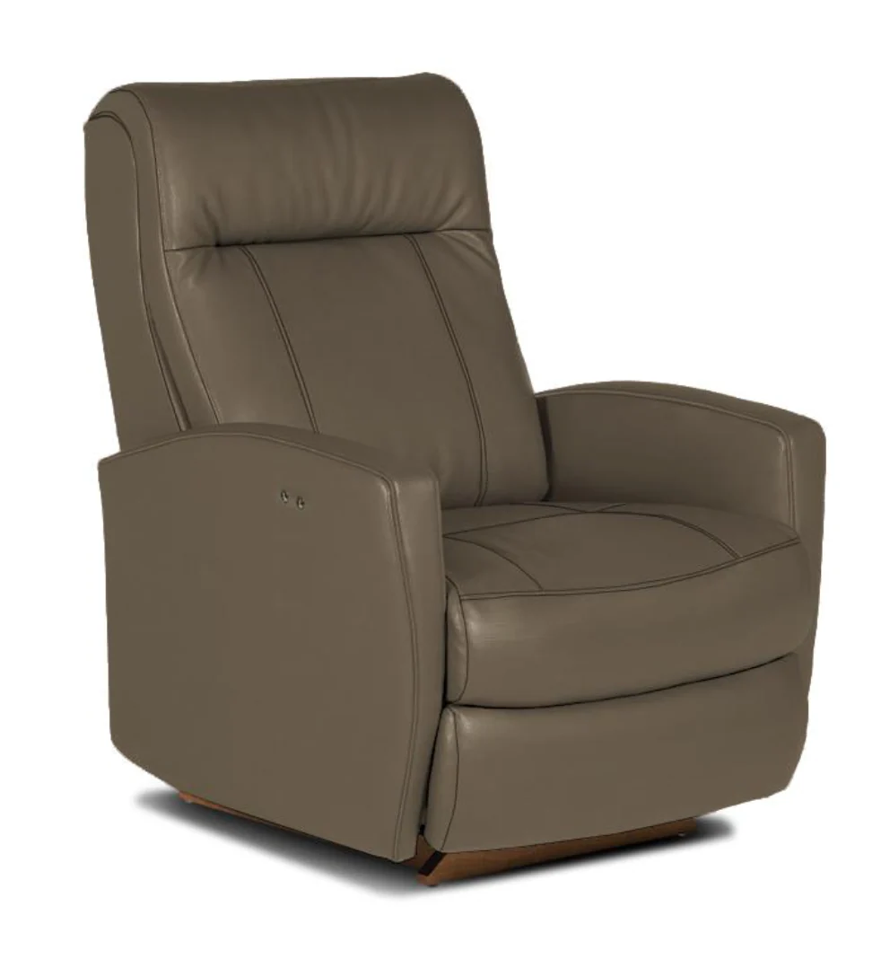 Best Chairs Graham Leather Swivel Glider Recliner - Image 15