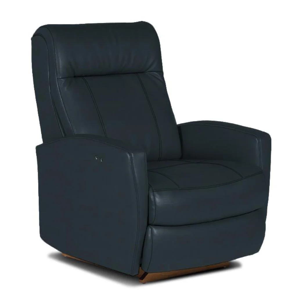 Best Chairs Graham Leather Swivel Glider Recliner - Image 3