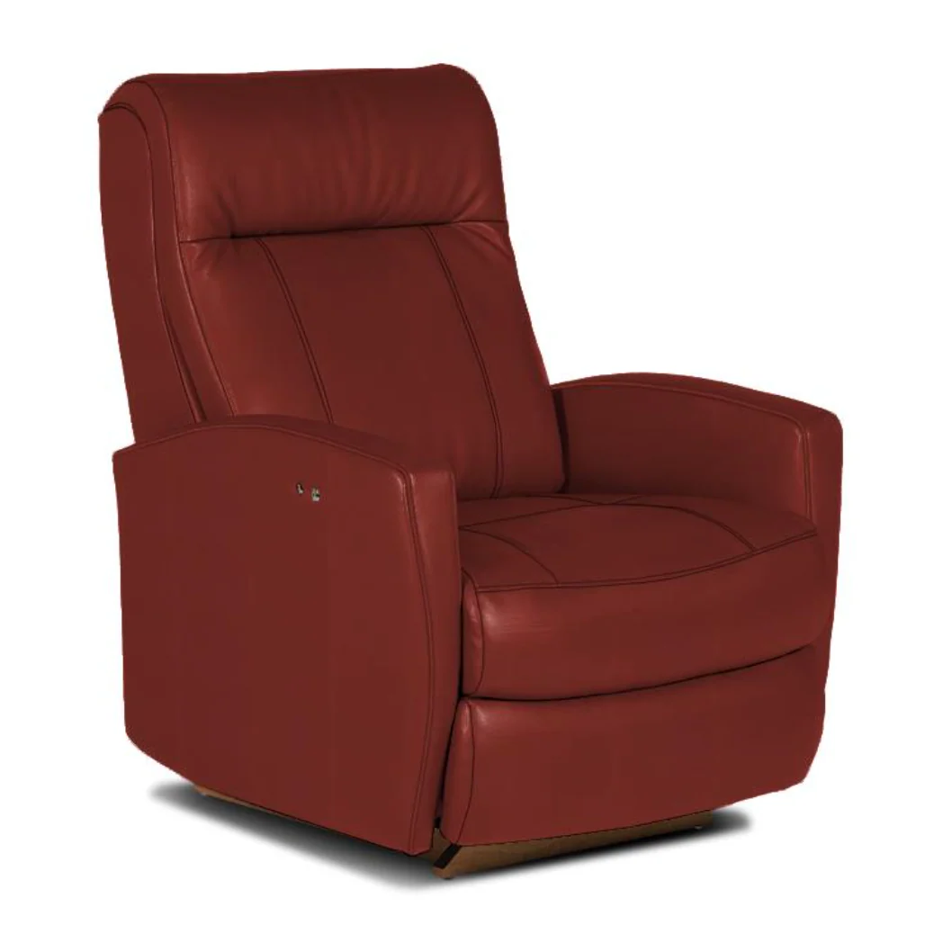 Best Chairs Graham Leather Swivel Glider Recliner - Image 5