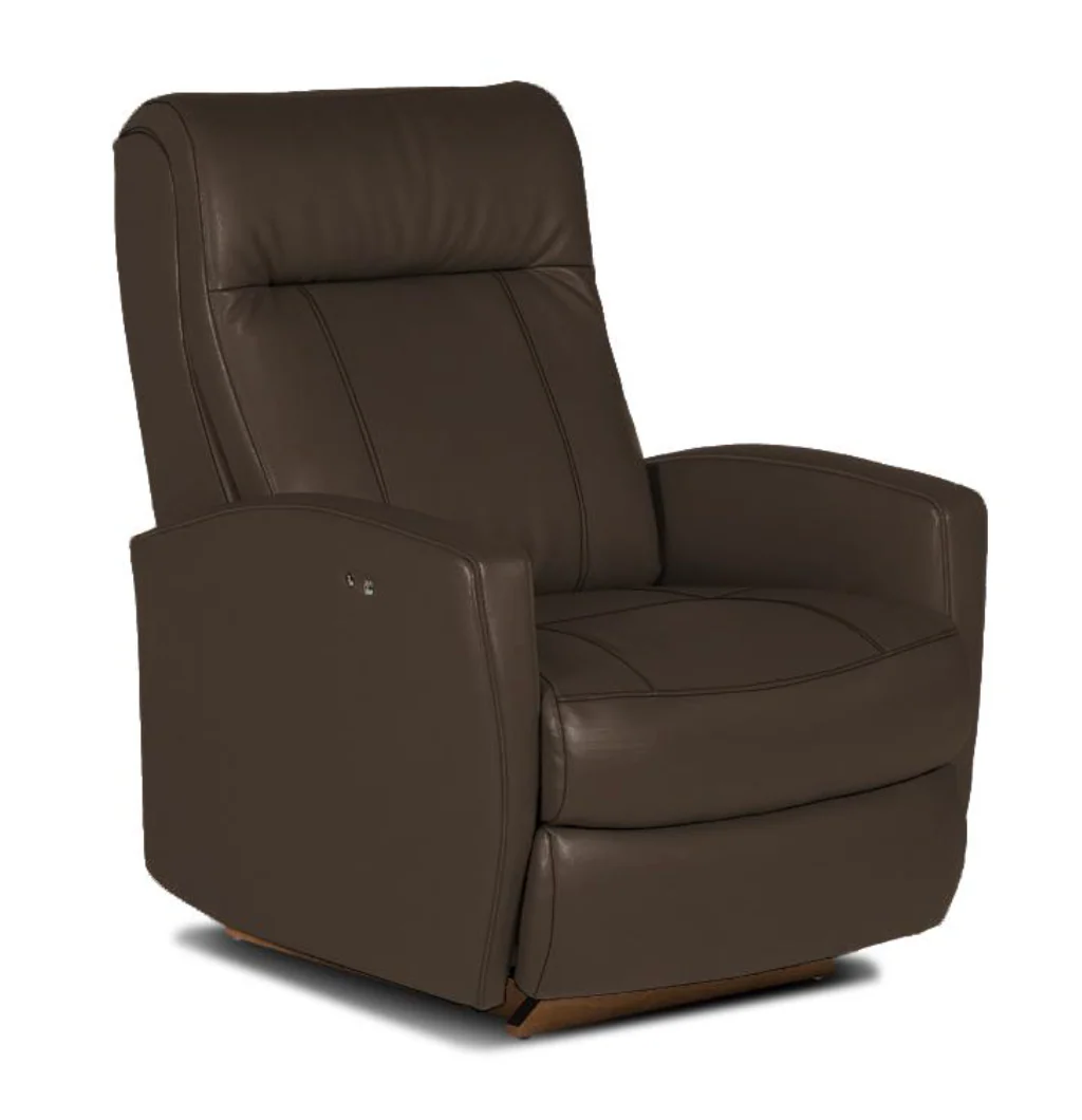 Best Chairs Graham Leather Swivel Glider Recliner - Image 6