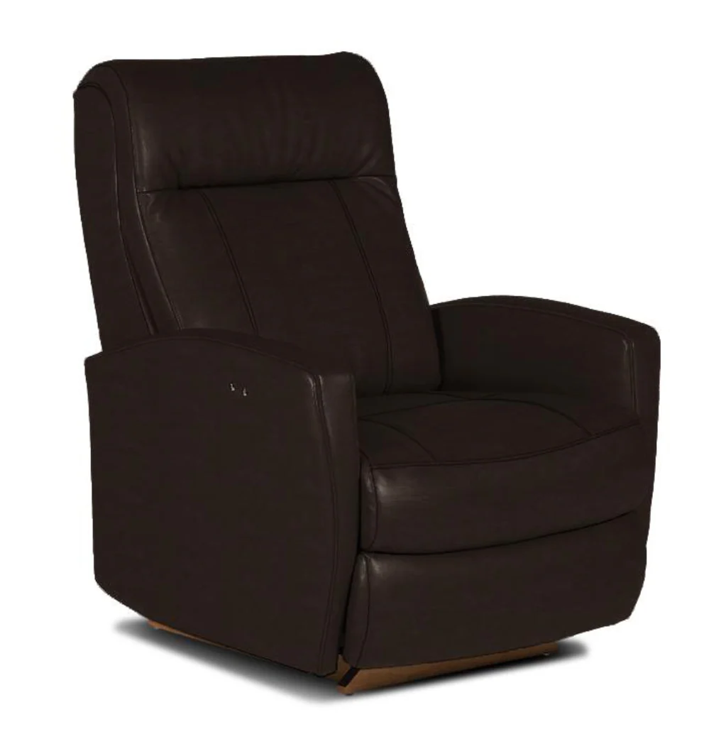 Best Chairs Graham Leather Swivel Glider Recliner - Image 7