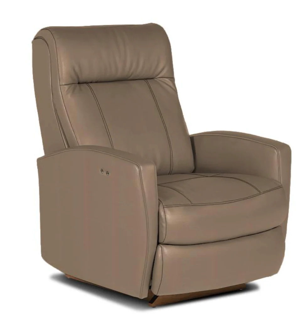 Best Chairs Graham Leather Swivel Glider Recliner - Image 9
