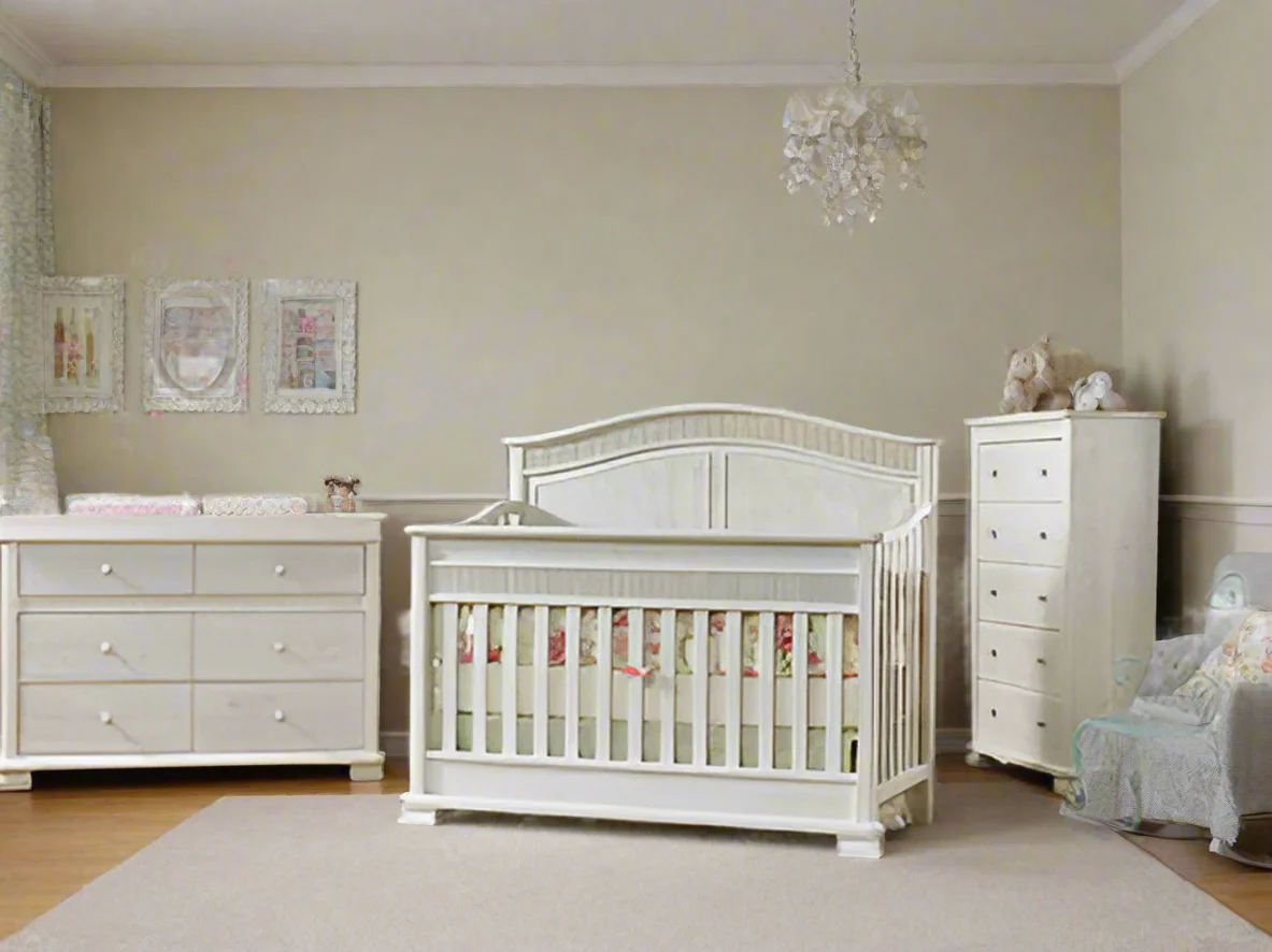Dolce Babi Florenza Nursery Set - Crib & Dresser with Toddler Rail, Bed Rail and Changer Top - Image 4
