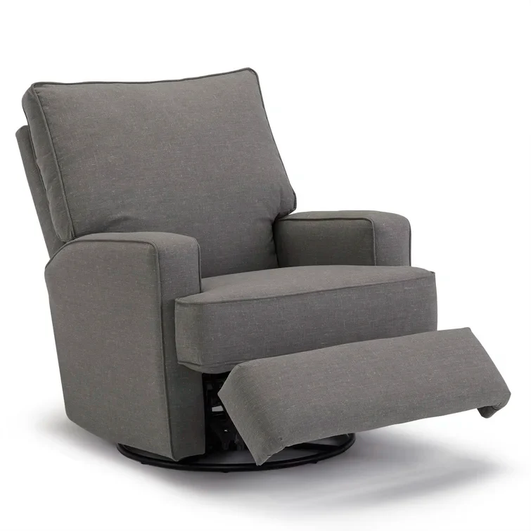 Best Chairs Ellie Swivel Glider Recliner- 21553C Charcoal - Image 3