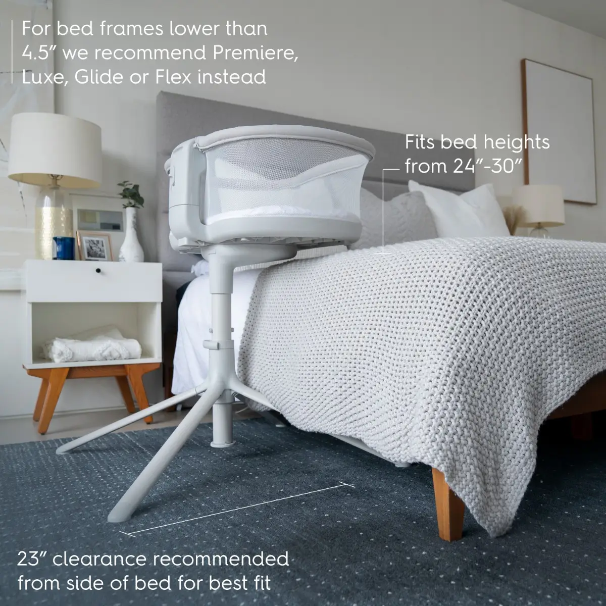 HALO BassiNest Swivel Sleeper 3.0 Solid Grey - Image 7