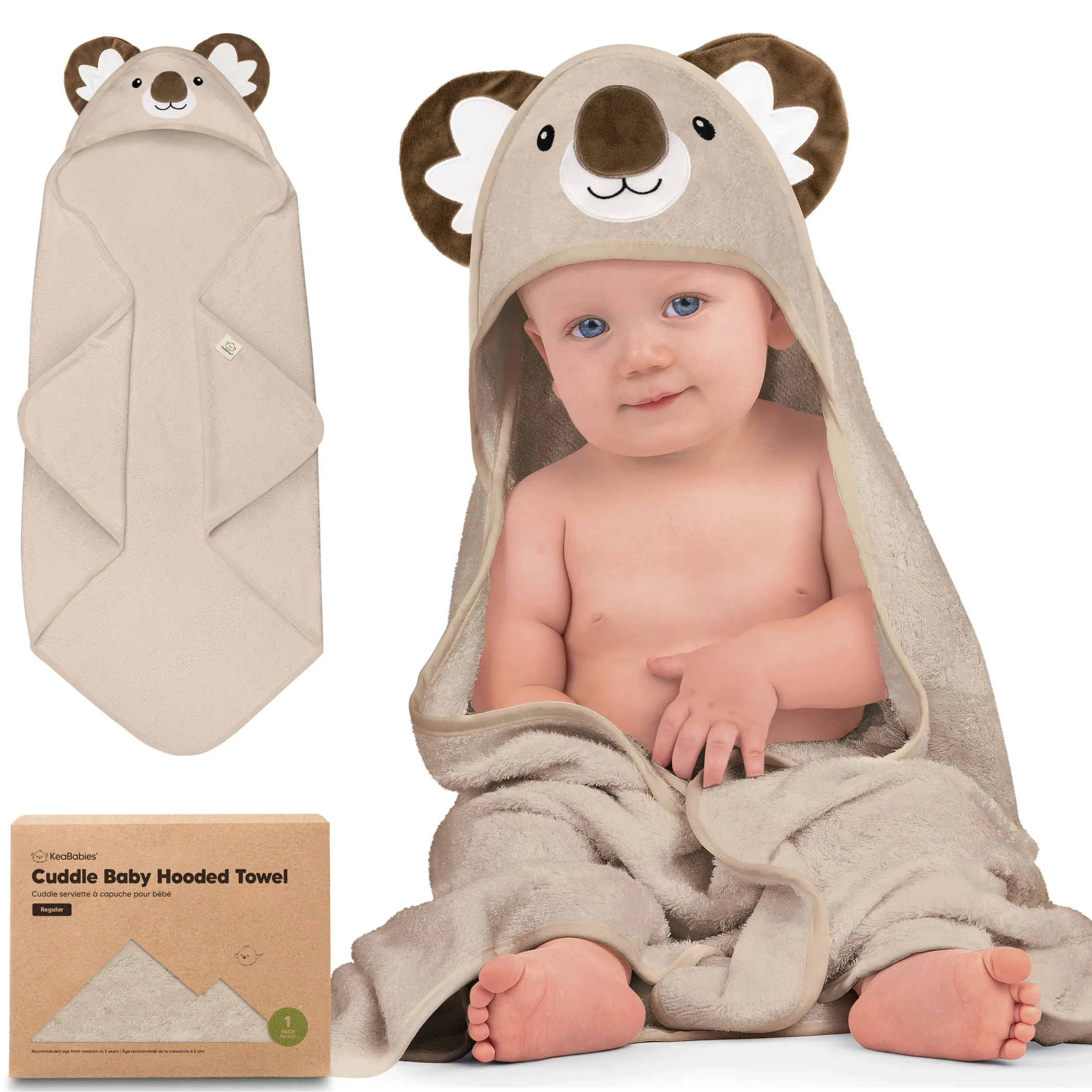 Keababies Cuddle Baby Hooded Towel - Image 9
