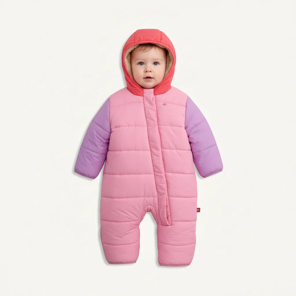SALE! Magnetic me Puffer Pram Snowsuit - Rose Quartz - Image 3