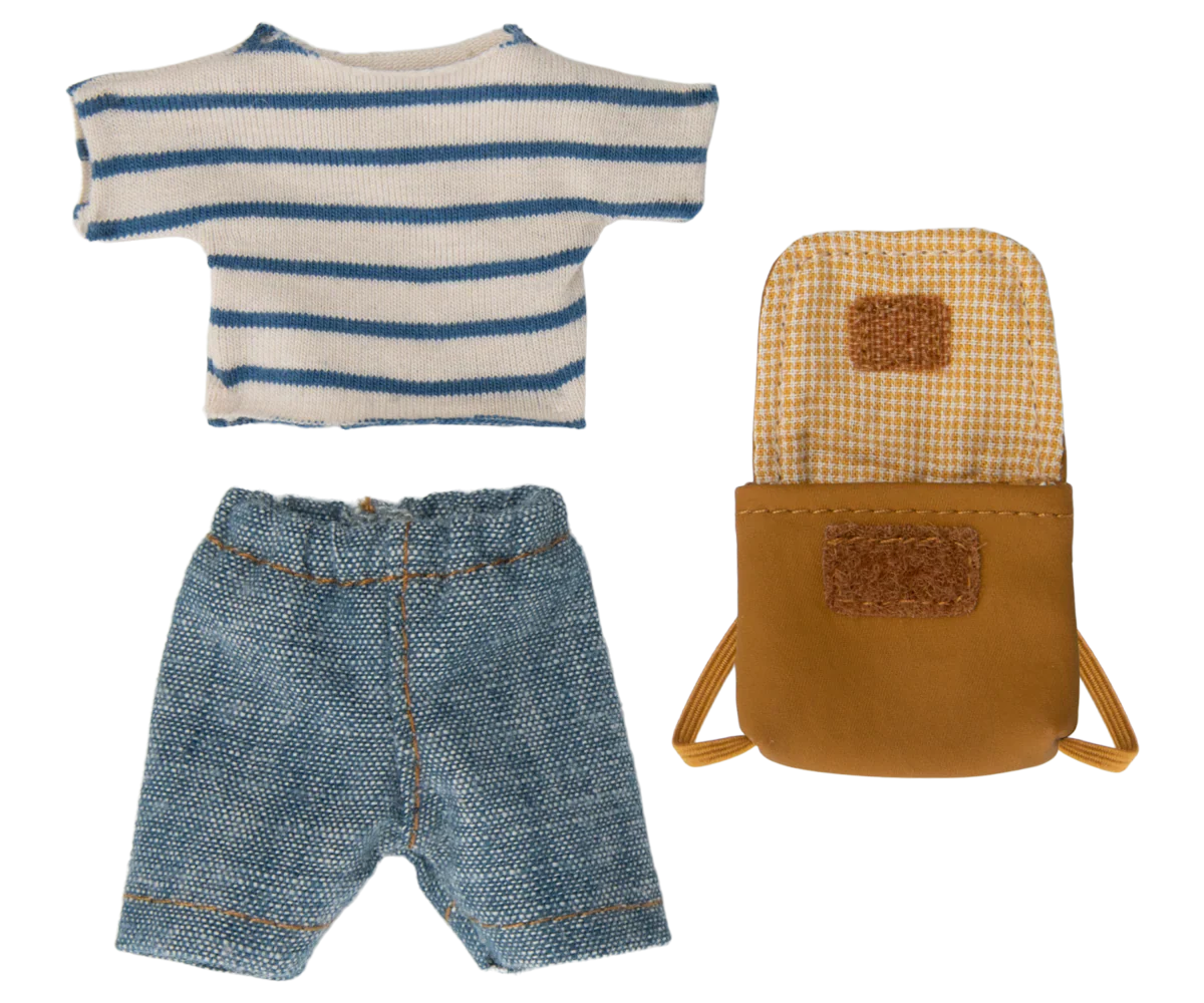 Maileg Big Brother Tricycle Mouse - Blue - Image 3