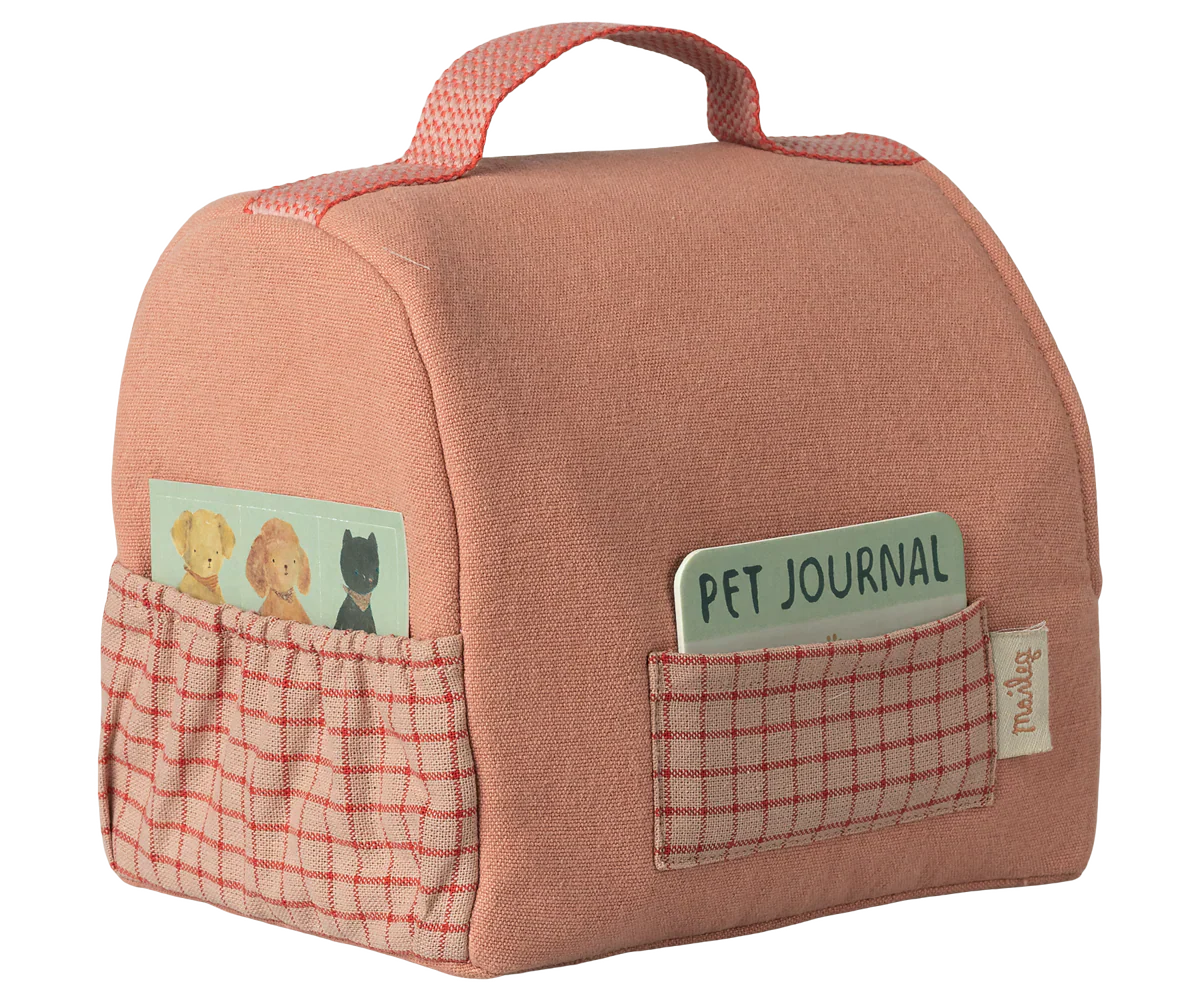 Maileg Pet Carrier - Coral - Image 4