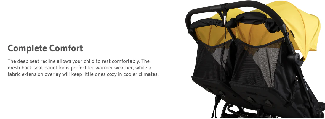 Mountain Buggy Nano Duo Double Stroller Black - Image 7