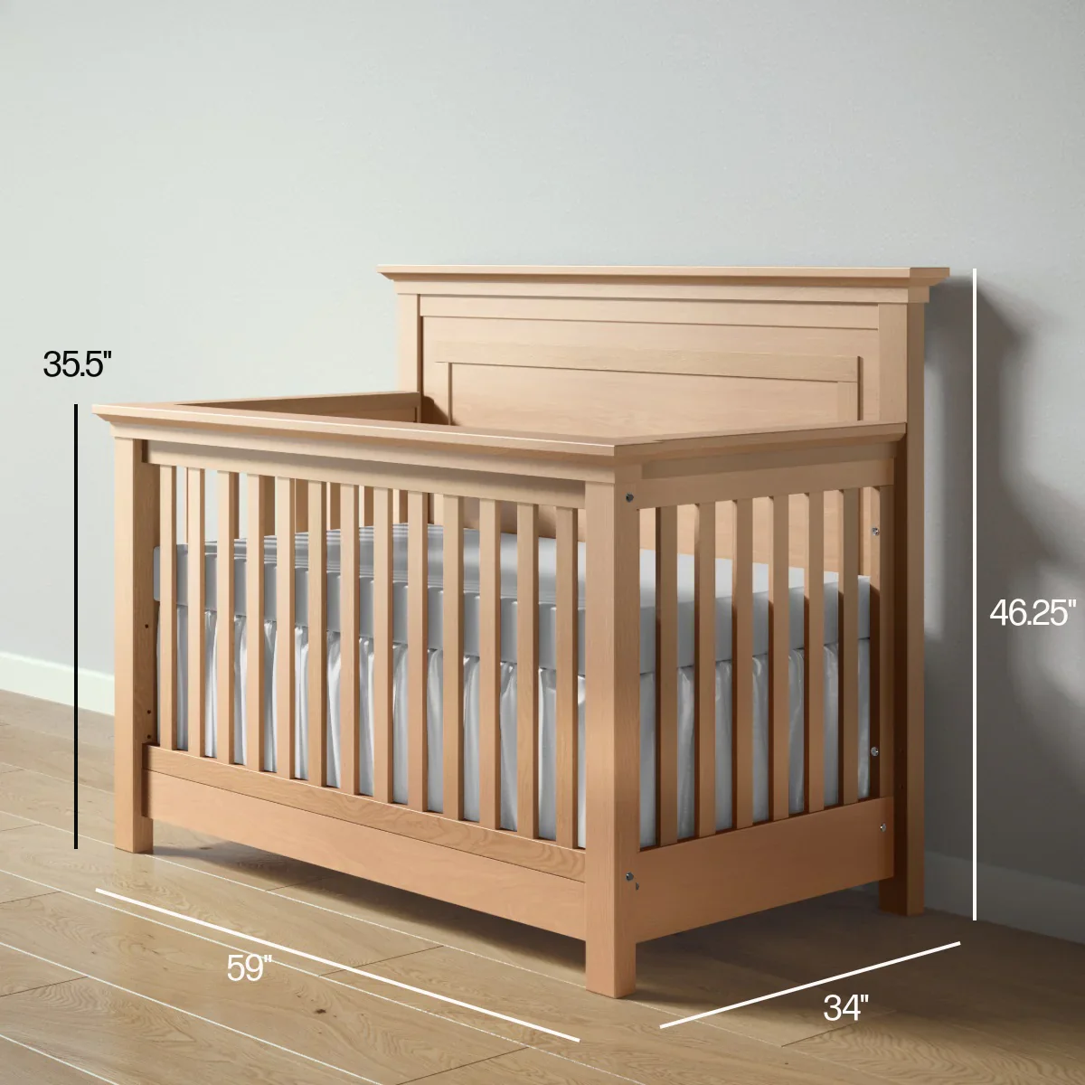 Romina Karisma Convertible Crib (Solid Panel) - Image 6
