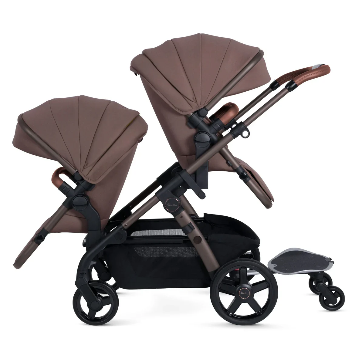 Silver Cross Wave 3 Complete Single to Double Stroller w/ Bassinet & Tandem Seat - Image 15