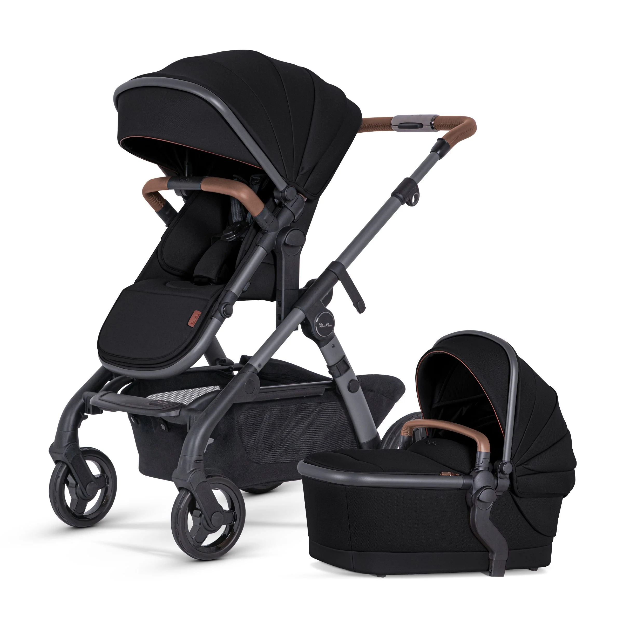 Silver Cross Wave 3 Complete Single to Double Stroller w/ Bassinet & Tandem Seat - Image 5