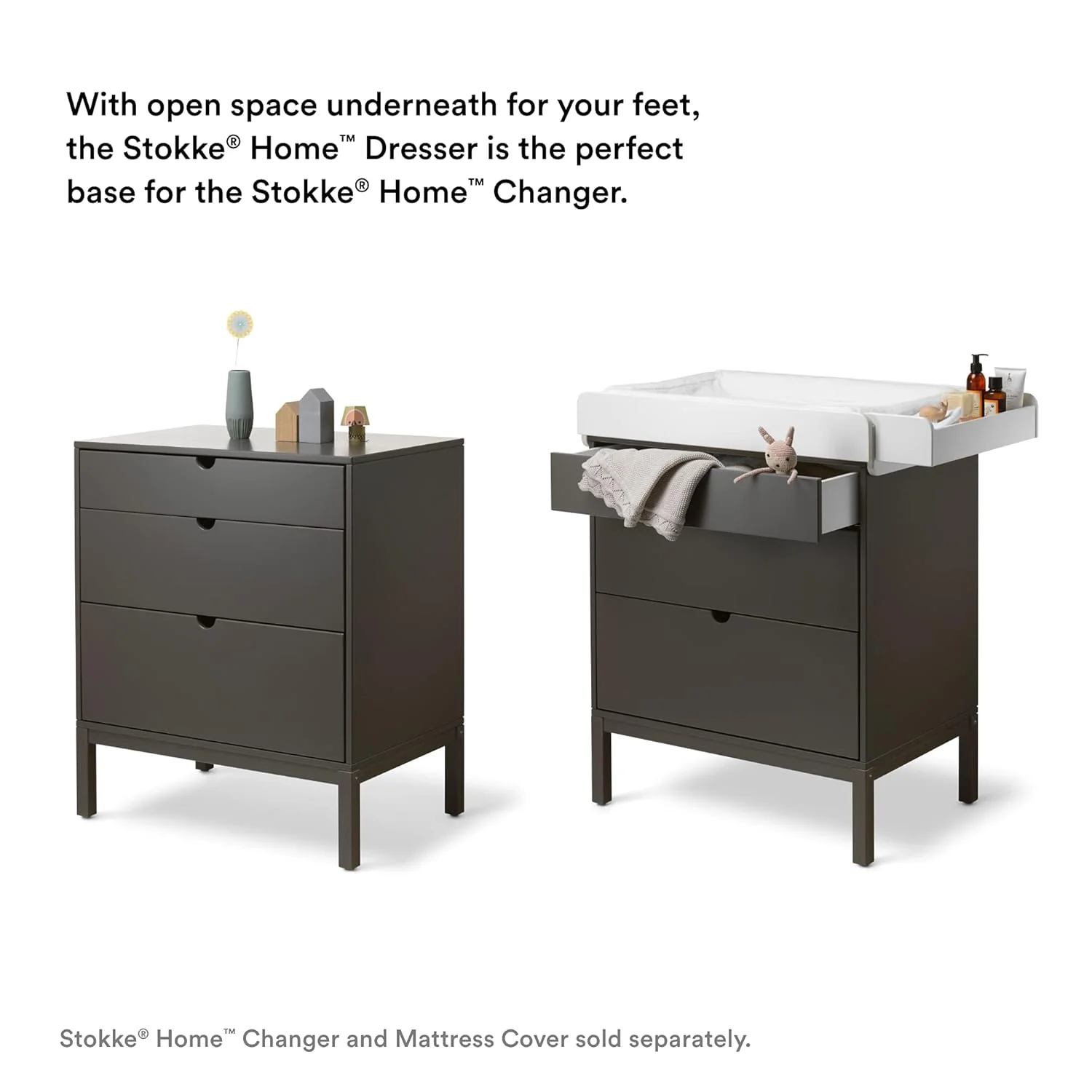 Stokke Home Grey Dresser w/Changer Top - Image 6
